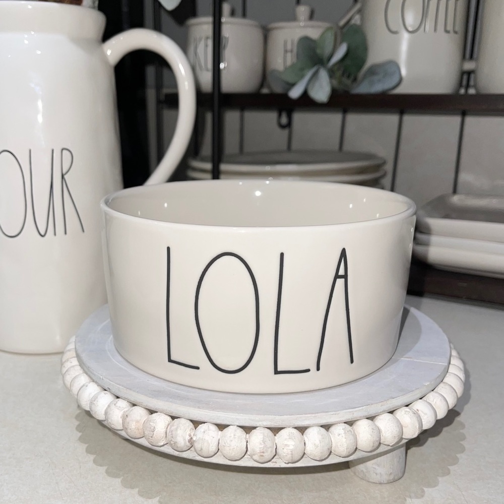 New Rae Dunn LOLA Pet Food Bowl